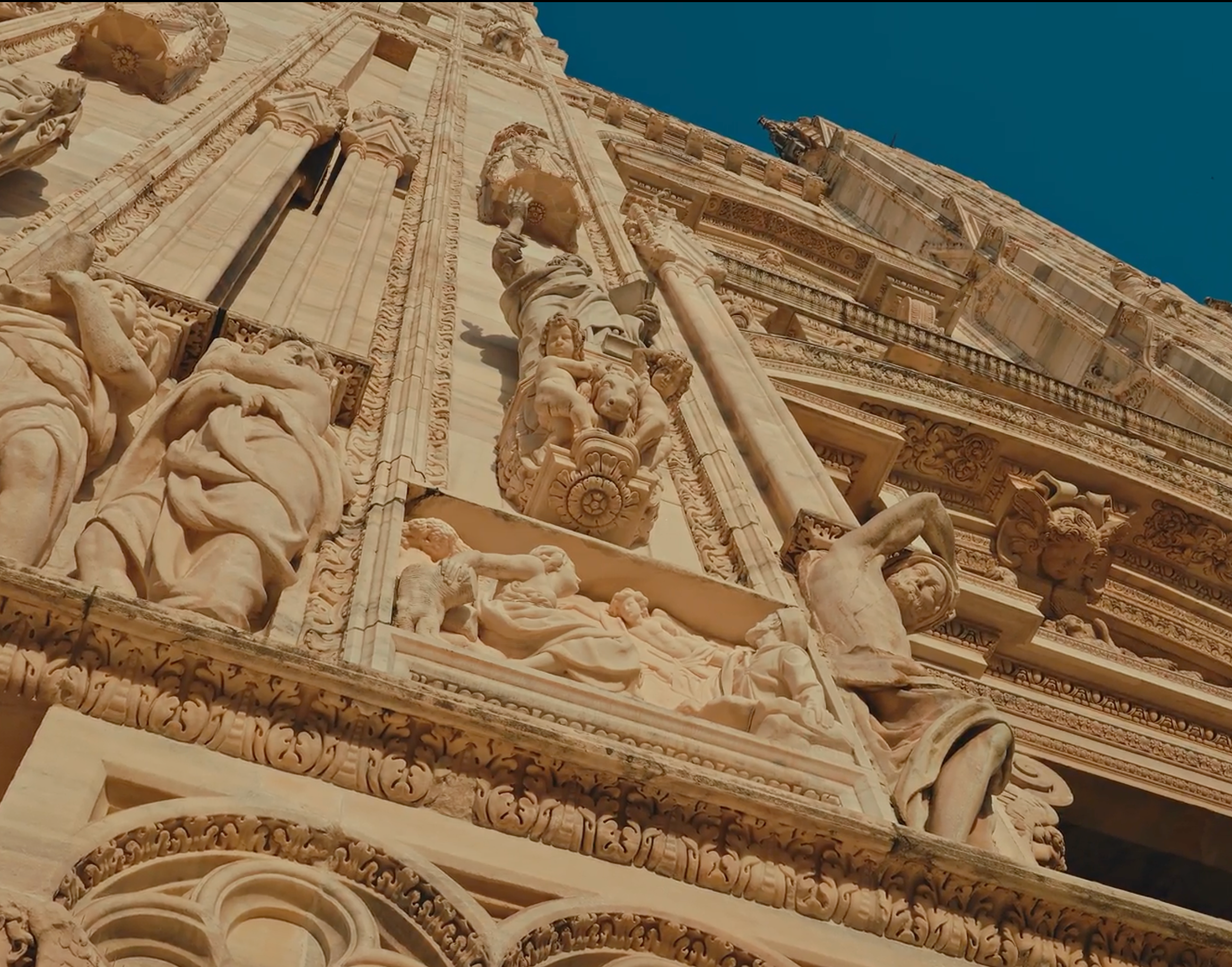Photo of a gothic architecture of a cathedrale, representing the european heritage